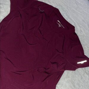 Burgundy Medical Scrubs Tops and Pants Lot Size Medium